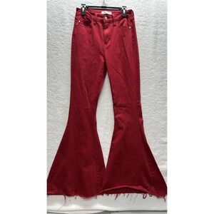 Judy Blue Womens Size 3/26 Red Super Flare Denim Jeans (T5)